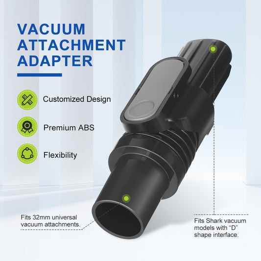 Attachments Adapter for Shark Stick Vacuum, fit 32mm universal vacuum attachments, fits shark vacuum models with "D" shape interface.