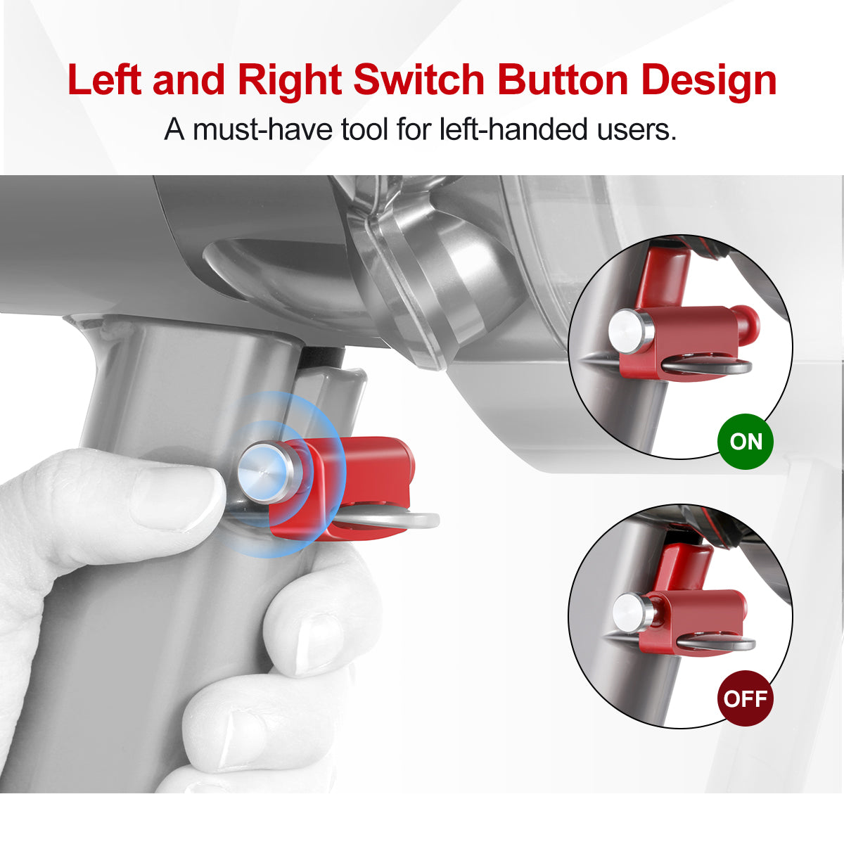 left and right switch button design, a must have tool for left-handed users