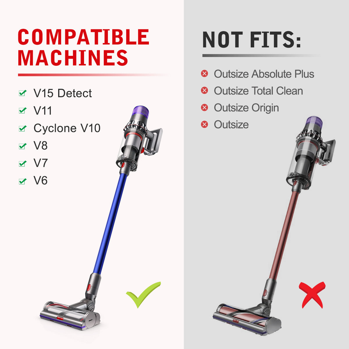 compatible with Dyson V15 Detect V11 V10 SV10(V8) V7 V6 Absolute Motorhead Series Stick Cordless Vacuum Cleaner, it will be helpful for more convenient cleaning