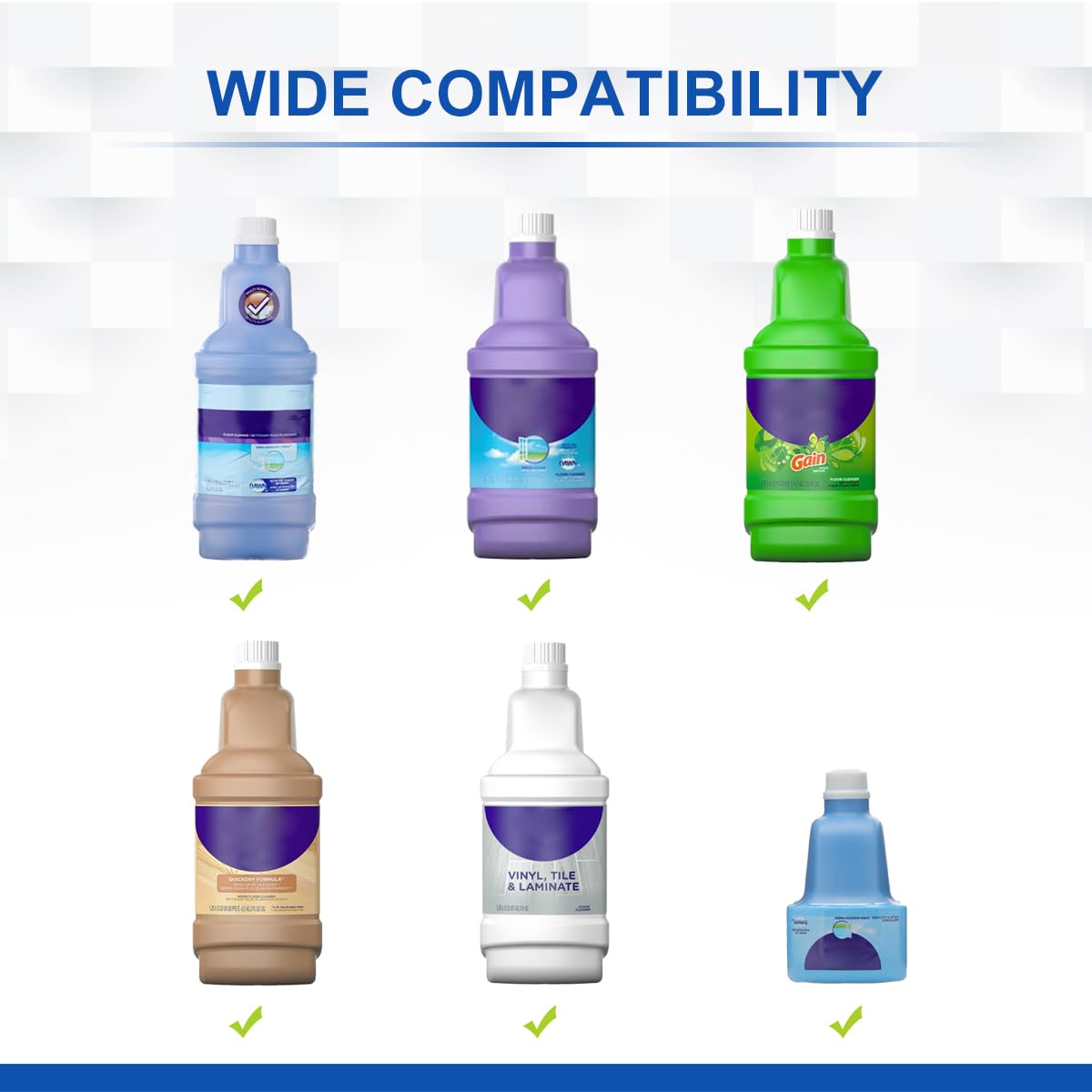 Perfectly compatible with Swiffer WetJet Hardwood and Floor Spray Mop Cleaner Solution bottle.