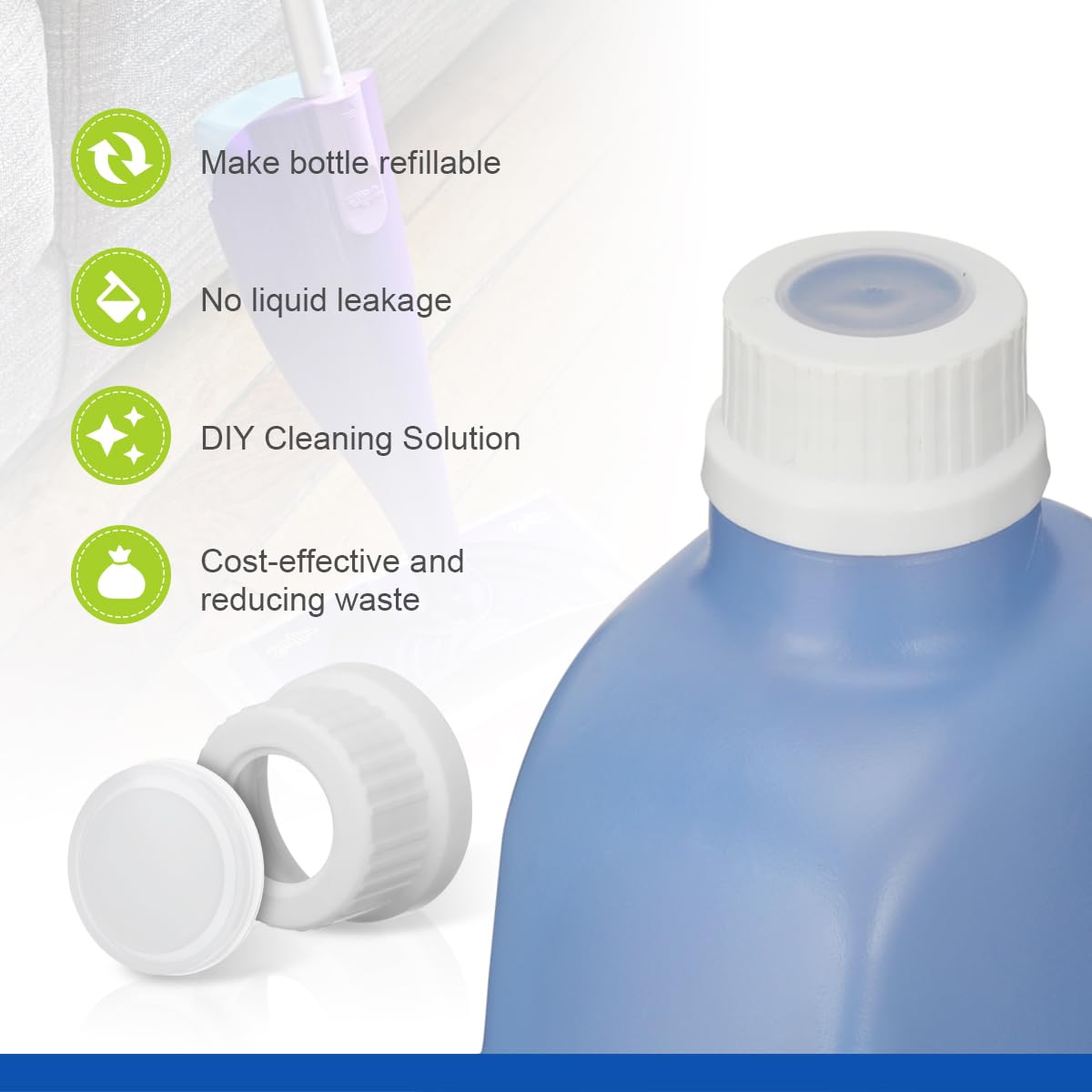 make bottle refillable, not liquid leakage, DIY claening solution, coat-effewctive and reducing waste 