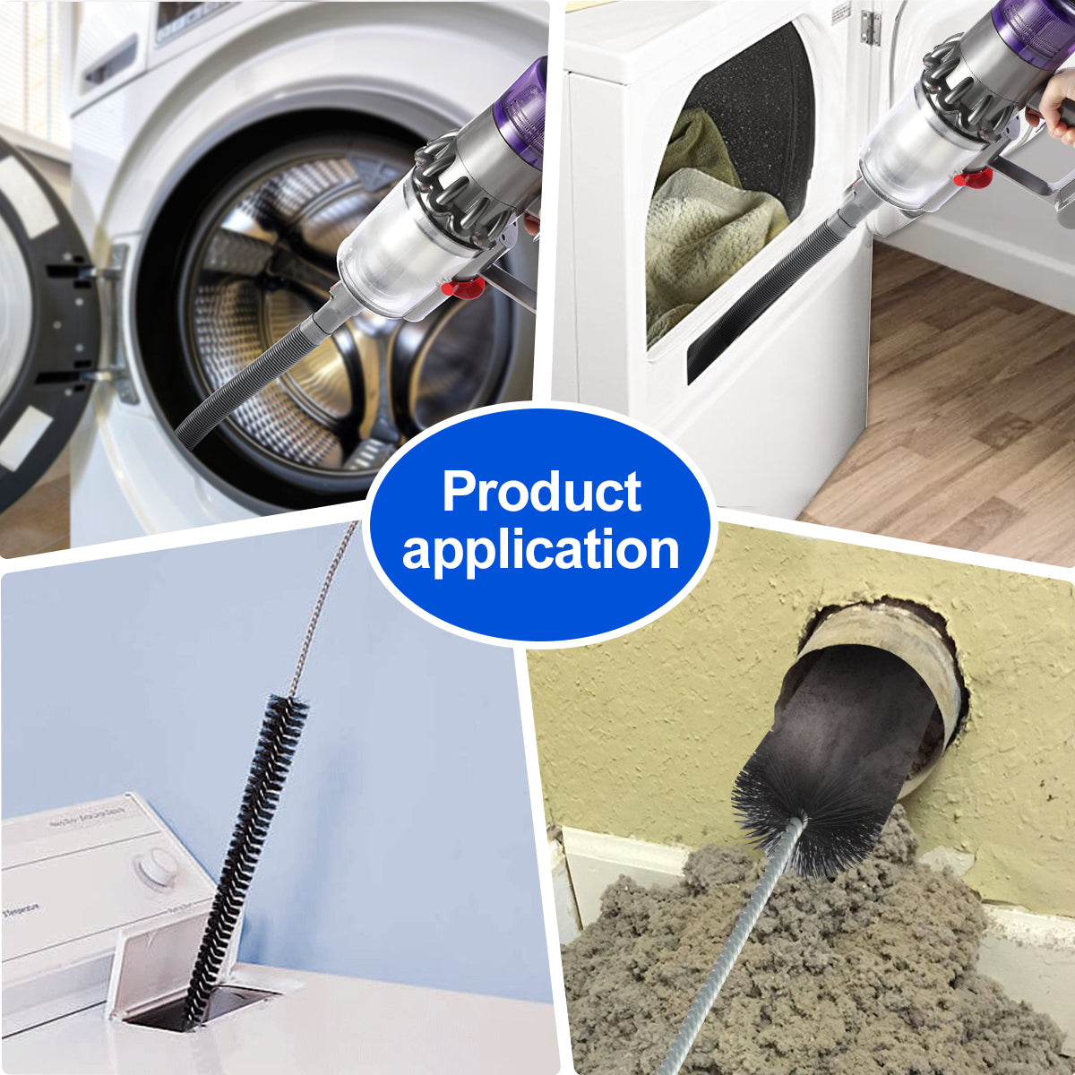 The dryer lint cleaner kit ensures a proper fit, and the flexibility enables you to navigate through the twists and turns of the dryer vent to remove lint and debris.