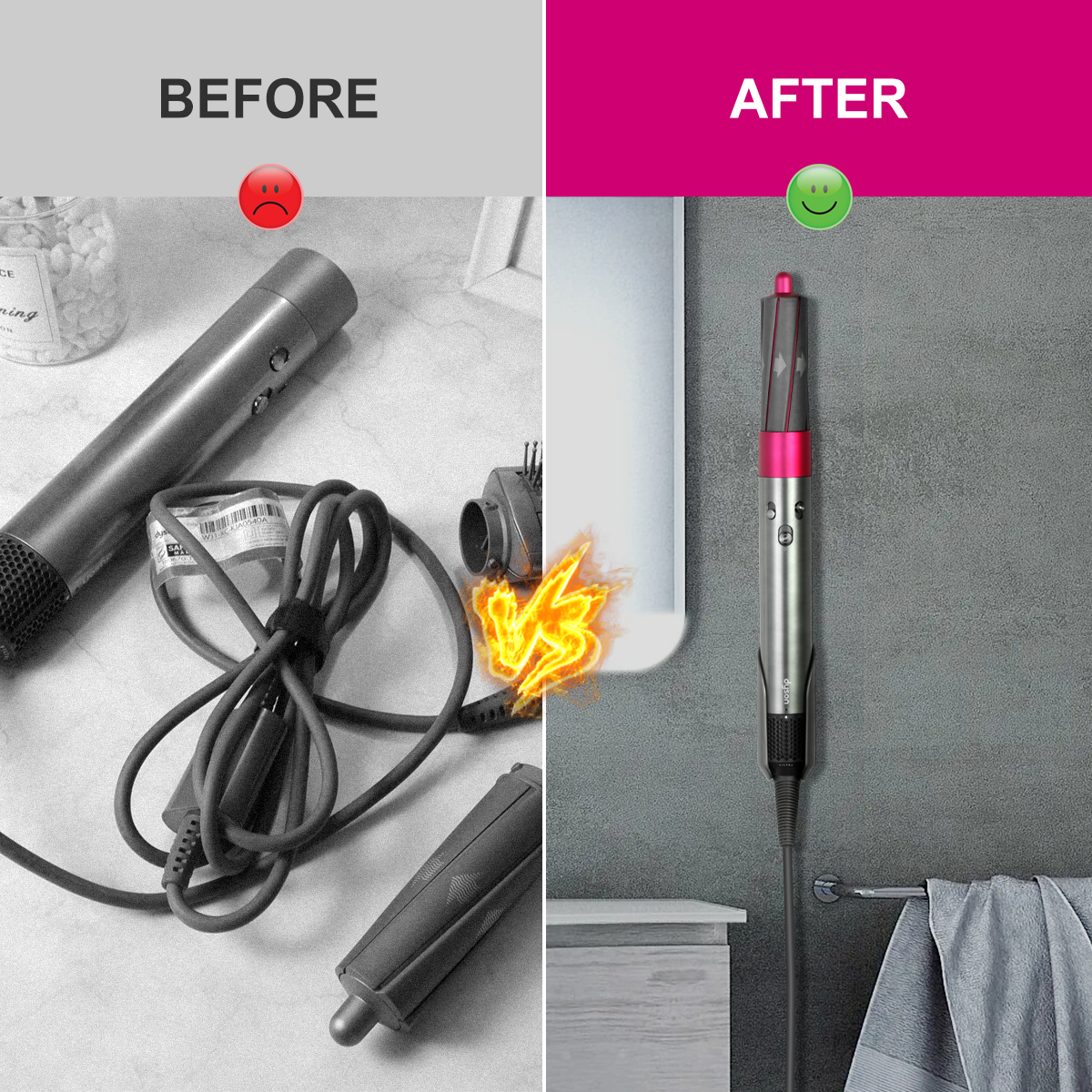 Better storage of Dyson hair dryer