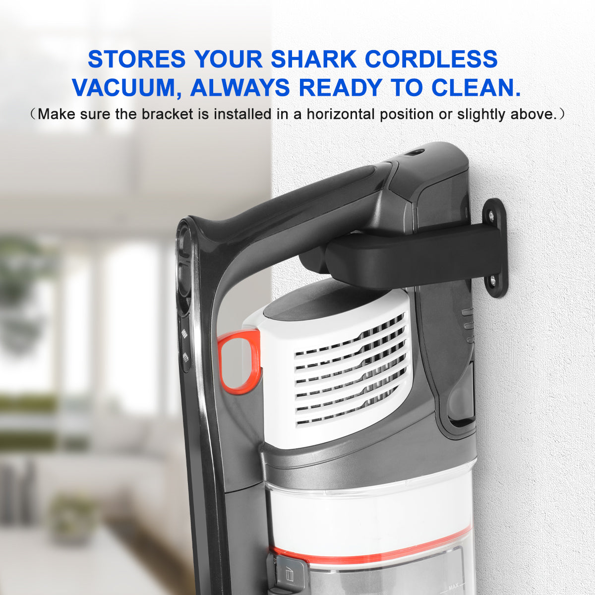 stores your shark cordless vacuum, always ready to clean