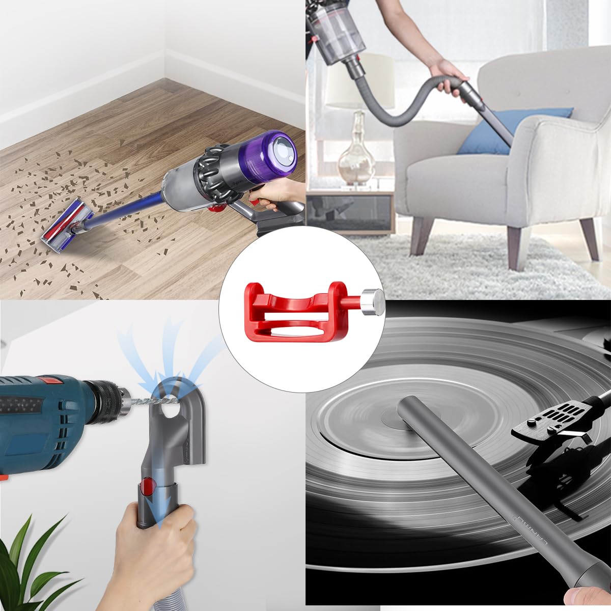 The power button switch lock can be used to hold the vacuum cleaner's trigger.