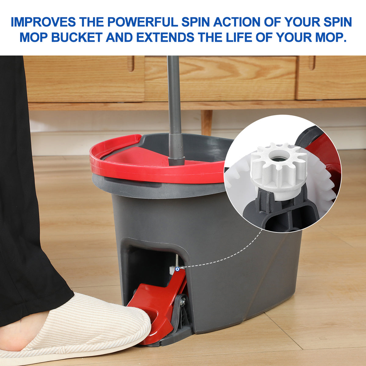 Restore the powerful spinning action of your spin mop bucket. By replacing the bearing, you can extend the lifespan of your mop.