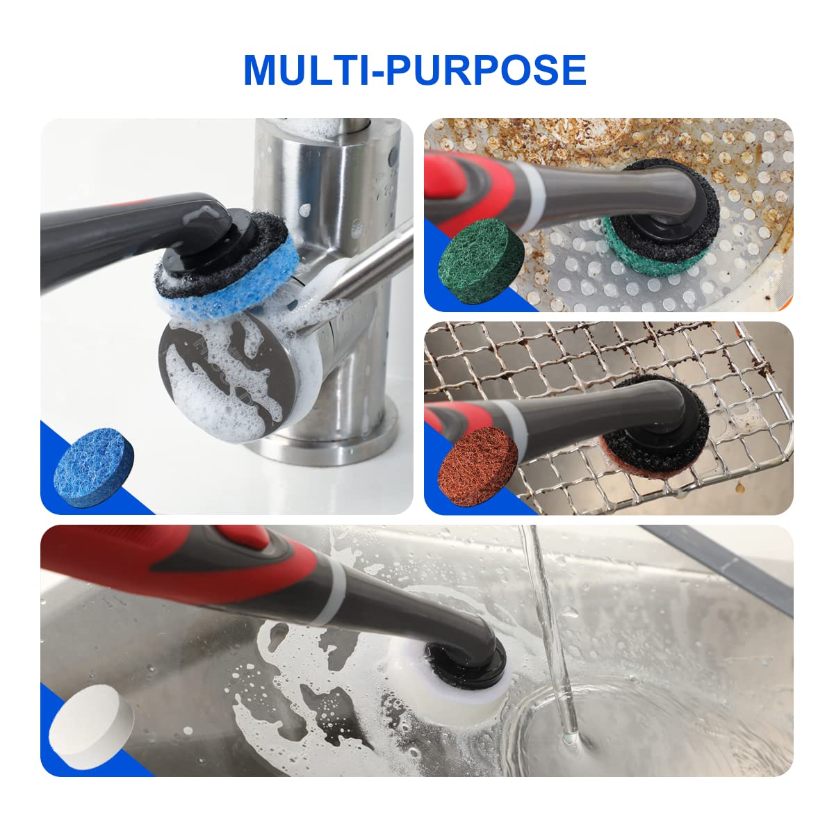 Attaches to scrub pad rod or velcro head for easy installation of replaceable pads.